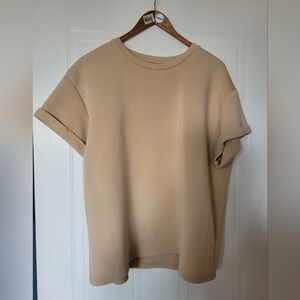 LEZÉ the Label Women's Short Sleeve Beige T-shirt Size XL